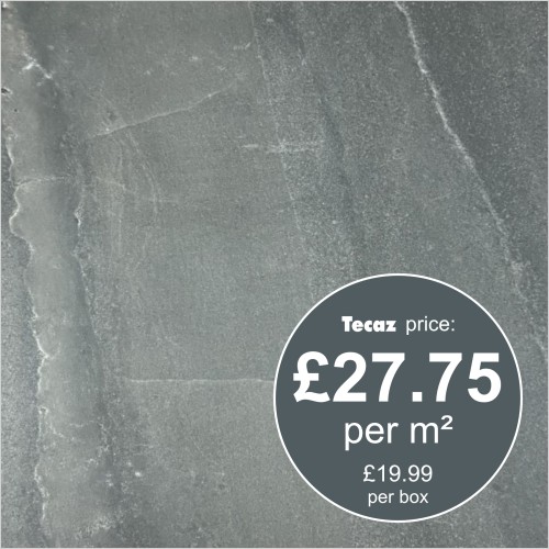 Lazura - Lazura Rosetta Anthracite Outdoor Tile 600 x 600mm