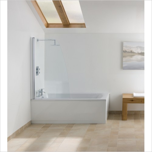 Lakes - Prospect 6mm Sail Style Semi Frameless Bath Screen