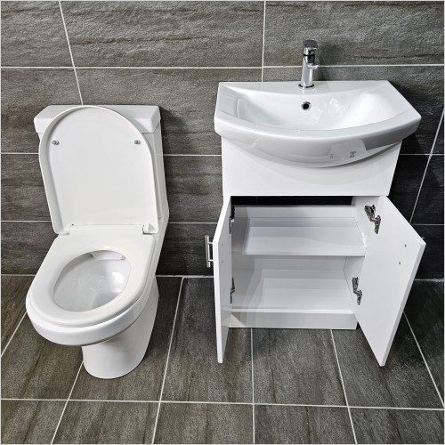St. Moritz - 650mm Vanity Unit & Charlie Toilet Set