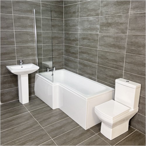 Reflections - Erika Amy L Shaped Showerbath Suite Left Hand