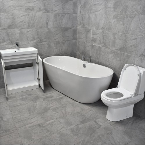 Gems - Florence Freestanding Bath With Rio Vanity Suite