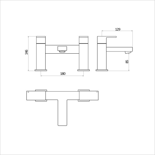 Reflections - Design P Bath Filler Tap