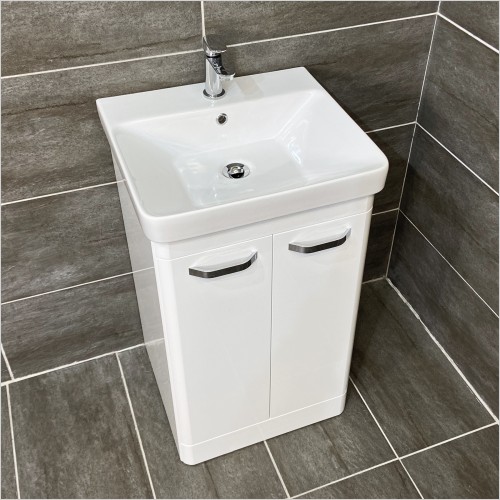 St. Moritz - Perla 500mm White Gloss Vanity Unit