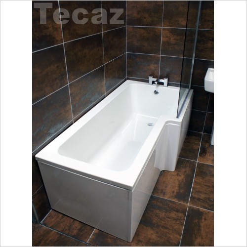 Reflections - Bliss 1700mm  L Shaped Showerbath Suite Right Hand