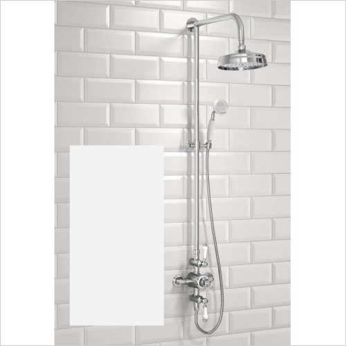 Scudo Bathrooms - Scudo Traditional Rigid Riser Dual Head Shower Set
