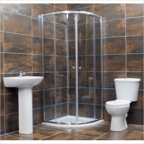 T2 Value Range - Ginny 800mm Quadrant Shower Cubicle Suite
