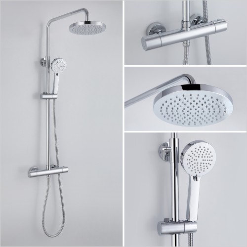 Reflections - Derwent Round Thermostatic Shower Mixer Dual Head