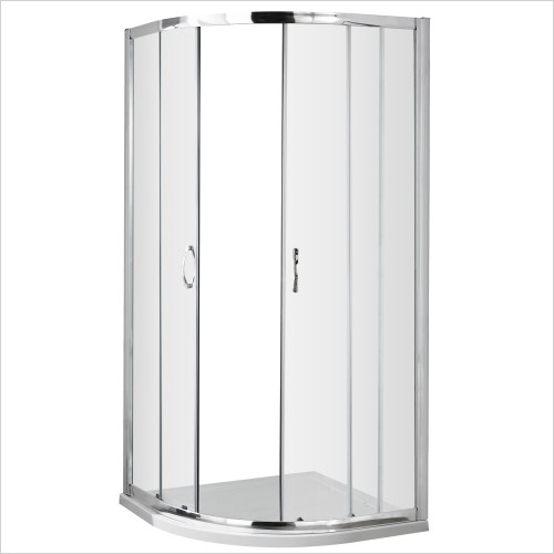 Nuie - Rene 800mm Chrome Framed Quadrant Enclosure