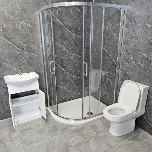 Tecaz - Atlas 1200mm Offset Quad 550 Vanity Charlie Left Hand