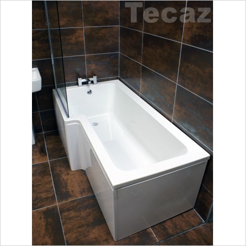 Reflections - Bliss 1700mm L Shaped Showerbath Suite Left Hand