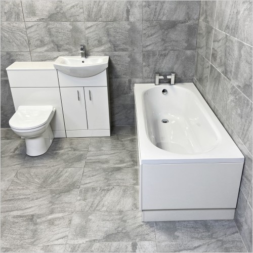 St. Moritz - White Gloss 1050mm Bathroom Vanity Suite