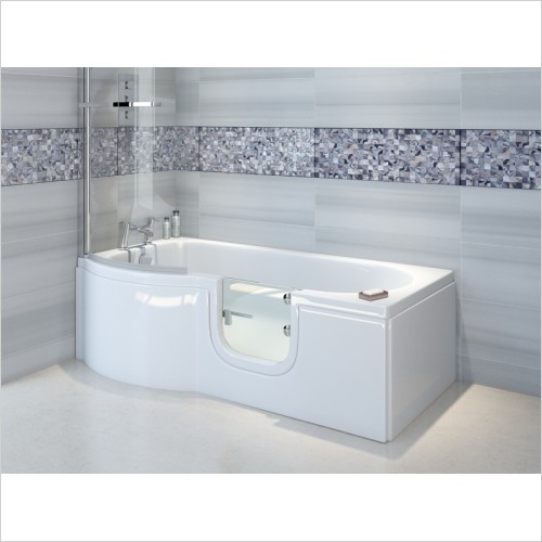 Gems - Concept P Shaped Easy Access Bath Left Hand