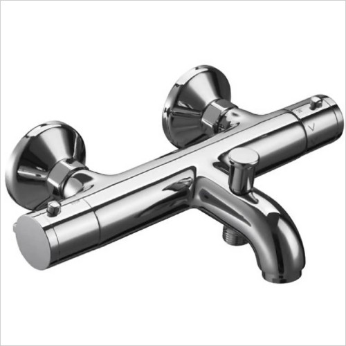 Tecaz - Metro Comfort Wall Mounted Chrome Bath Shower Mixer