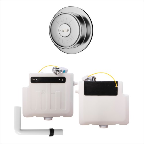 Hudson Reed - Traditional Chrome Flush Plate with Concealed Cistern