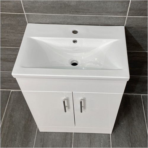 Reflections - Nina 600mm White Vanity Unit & Basin