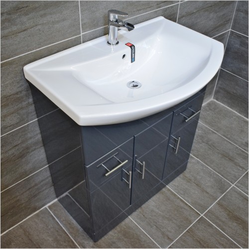 St. Moritz - 750mm Anthracite Vanity Unit With Basin