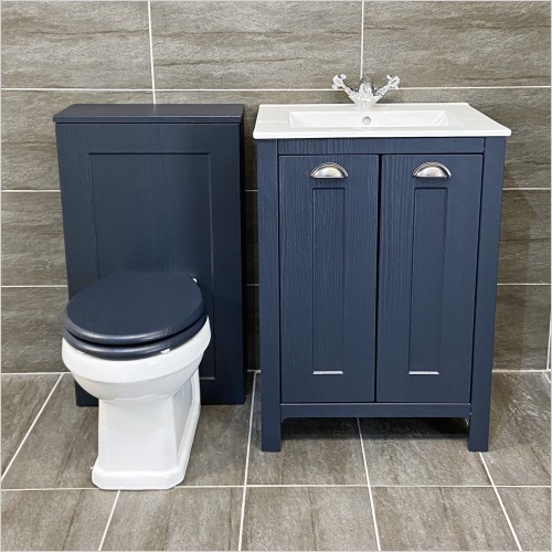 Old England - Durham Indigo Blue Vanity Unit & WC Unit Furniture Set