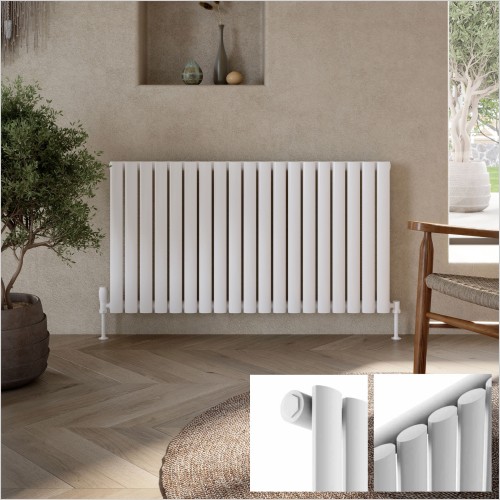 Scudo Bathrooms - Apex Horizontal Single White 600 x 944mm Radiator