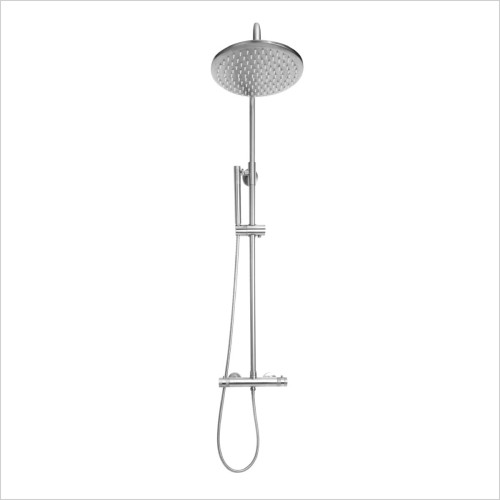 Scudo Bathrooms - Core Chrome Thermostatic Round Rigid Shower Set