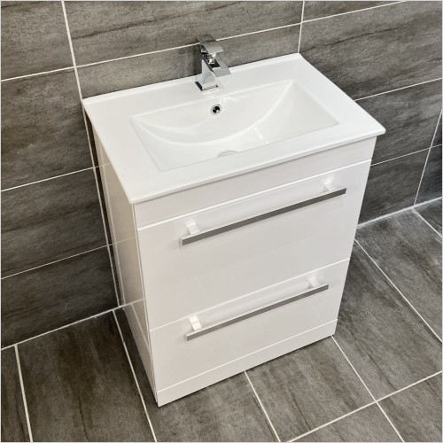 Reflections - Nicole 600mm Floorstanding Vanity Unit with Basin