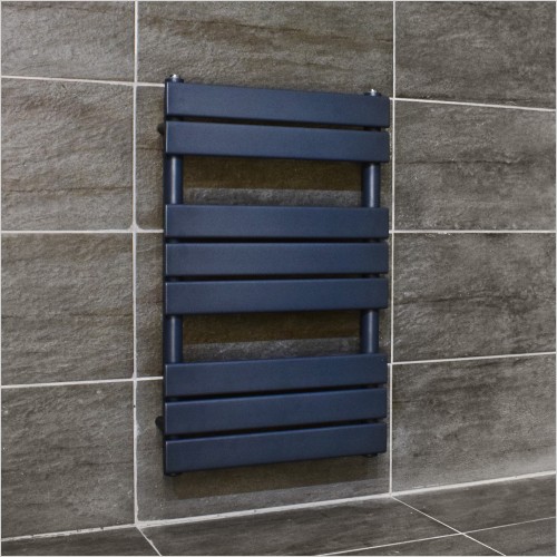 Gems - Anthracite 8 Bar Flat Tube Towel Rail 820 x 502mm