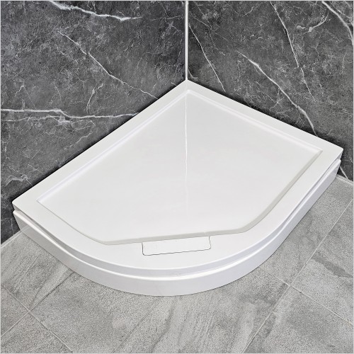 Manhattan - Duralite 1200 x 900mm Left Hand Quad Tray Std/Easy Plumb