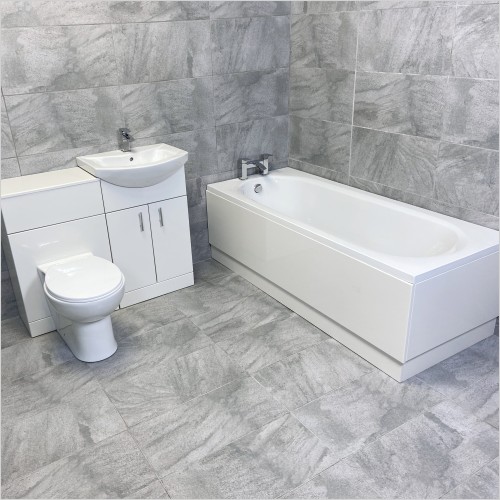 St. Moritz - White Gloss 1050mm Bathroom Vanity Suite