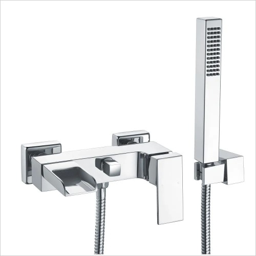 Reflections - Design B Waterfall Wall Mounted Bath Shower Mixer Tap