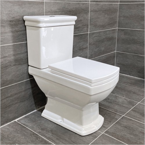 Reflections - Hemsley Deco Style Close Coupled Toilet Inc Soft Close Seat