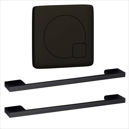 Tecaz - Arno 1100mm L Shape Vanity Set with Black Handles Left Hand