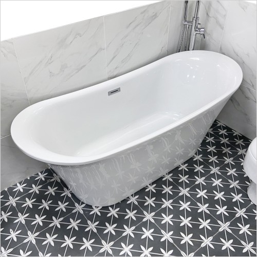 Gems - Bow 1700mm Freestanding Modern Slipper Bath