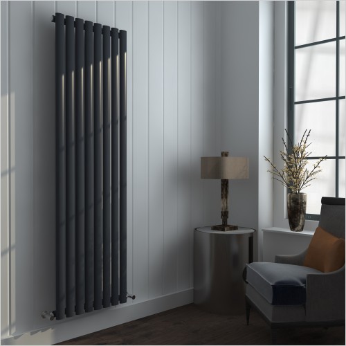 Gems - Tall Designer 8 Bar Anthracite Radiator 1800 x 470mm