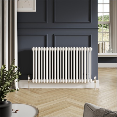 Scudo Bathrooms - Column 2 Horizontal White 600 x 650mm Radiator