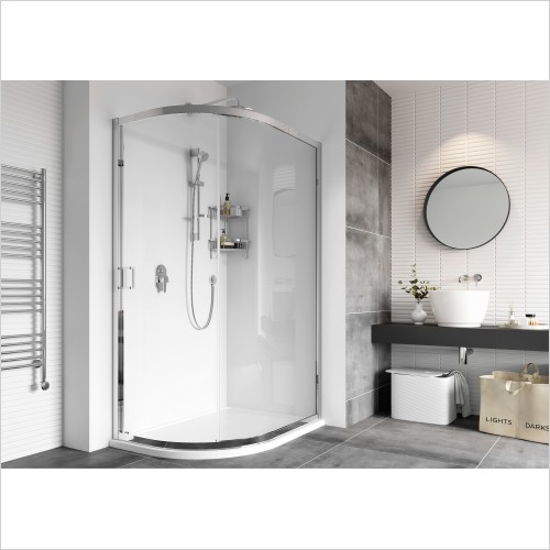 Roman Showering - Haven8 1 Door Offset Quad 800 x 1200mm
