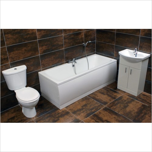 Reflections - Jenny Double Ended Bath & Moritz 550mm Vanity Suite