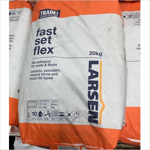 Tecaz - Bag of Rapid Flex Tile Adhesive Grey 20kg