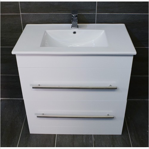 Reflections - SQ Range 800mm White Floor Standing Vanity Unit