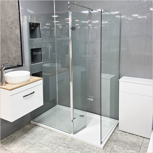 Tecaz - Playtime Walk In Shower Glass  With Flipper - Ex-Bathstore