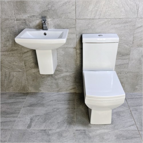 Reflections - Amy 460mm Cloakroom Basin with Semi Pedestal