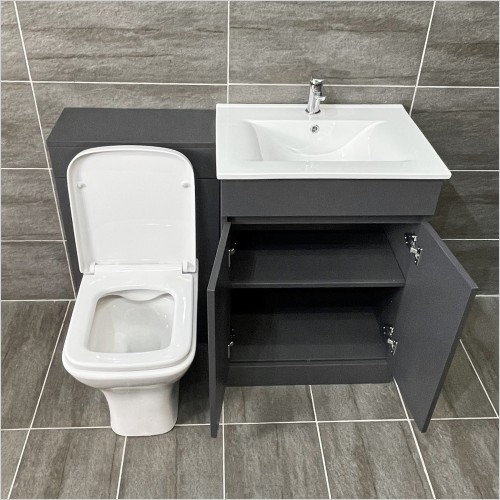 Gems - Moonstone Onyx Deep Graphite 1100mm Vanity Set