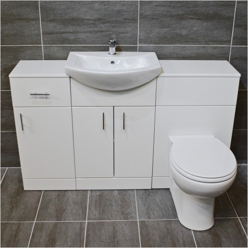 St. Moritz - Moritz 1350mm White Gloss Vanity Set