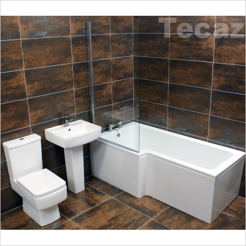 Reflections - Bliss 1700mm L Shaped Showerbath Suite Left Hand