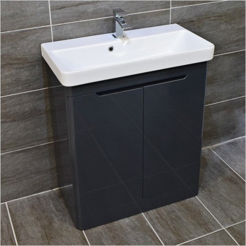 St. Moritz - Rio 700mm Anthracite Gloss Vanity Unit