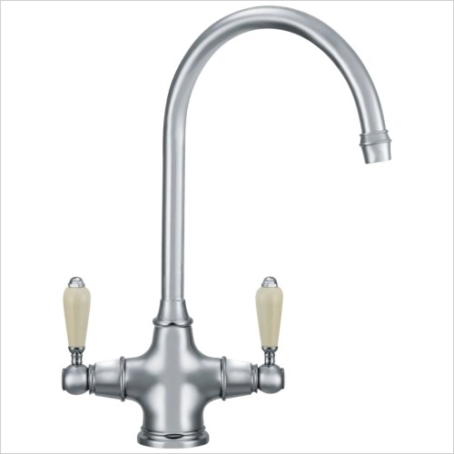 Franke - Franke Silk Steel Twin Lever Bi-Flow Kitchen Tap