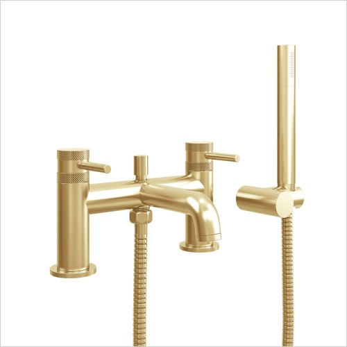 Tecaz - Core Brushed Brass Round Style Bath Shower Mixer Tap