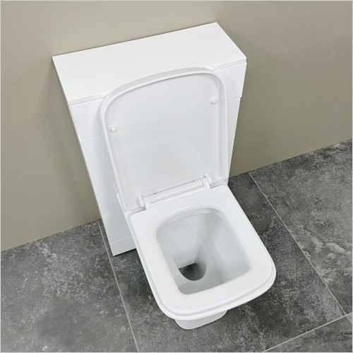 Reflections - SQ Range Compact 500mm WC Unit White Gloss