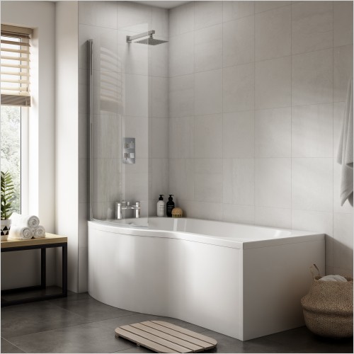T2 Value Range - P Shaped Showerbath Including Screen Left Hand
