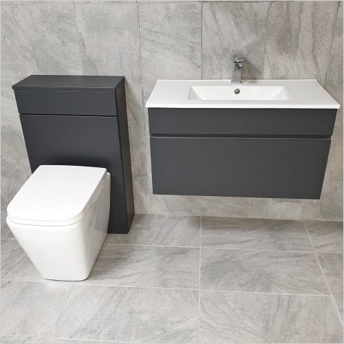 Gems - Moonstone Lucca 800mm Walll Hung Vanity & WC Unit Set