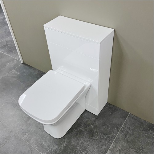 Reflections - SQ Range Compact 500mm WC Unit White Gloss