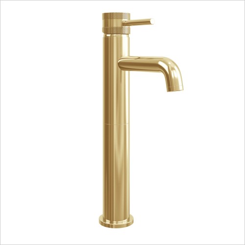 Tecaz - Core Brushed Brass Tall Basin Mono Mixer Tap